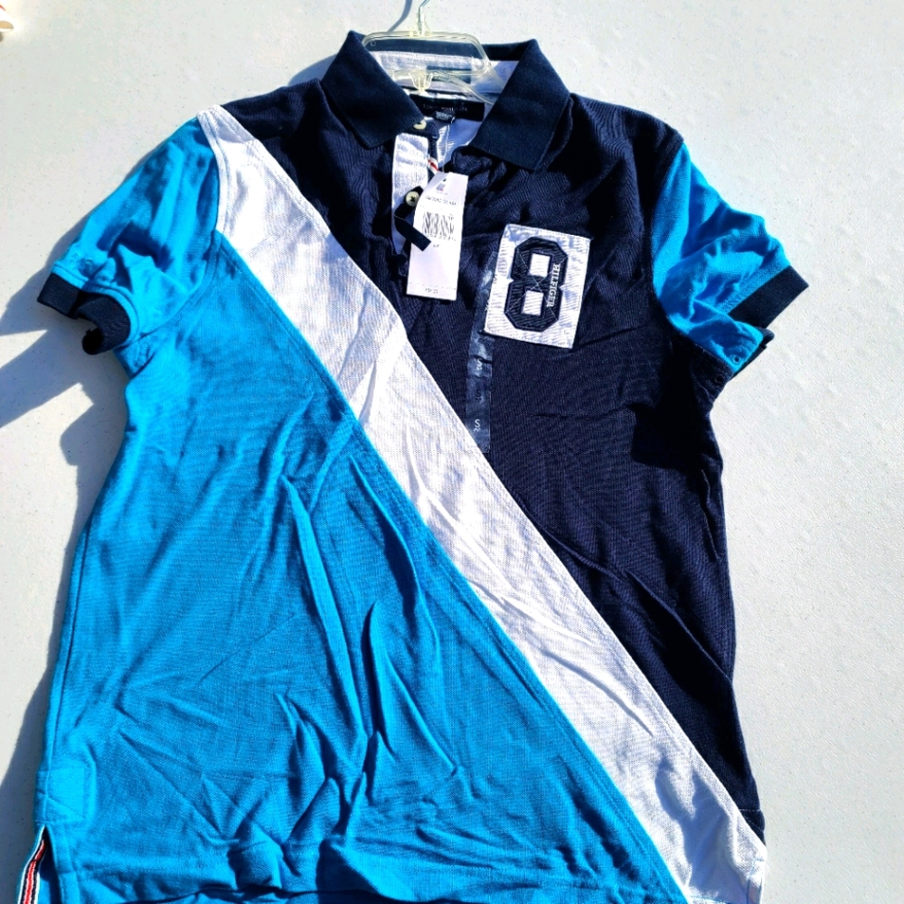 Tommy Hilfiger blue and white Mens shirt Size smal